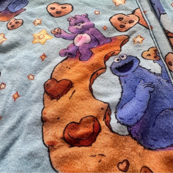 Posh Peanut Cloudco Bamboo One piece Care Bear and Cookie Monster 12-18 Mo - Picture 2 of 8